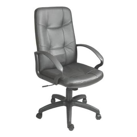 Poltrona Direzionale Girevole Auriga Aup Eco Smart - Rivestimento Pelle Nero - Con Braccioli - Aup / pn - Foto 1