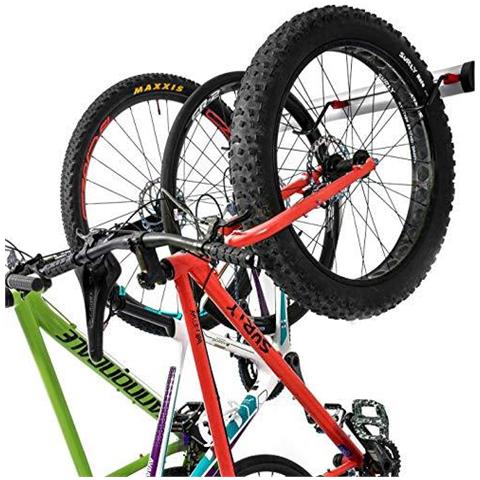 Bike Rack A Muro Per 3 Biciclette - Regolabile Coperta Biciclette Immagazzinaggio Del Supporto Per Garage O In Casa - Verticale Ciclismo Hanger - Gancio Sicuro - Supporto Per Strada O Montagna Biciclette (3 Cremagliera Della Bici A Parete) - Foto 1