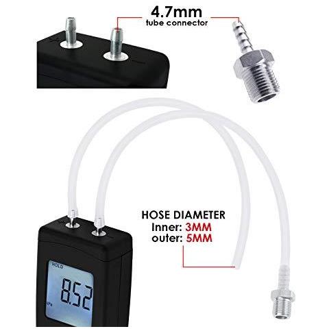 Professionale Manometro Digitale Portatile Di Vuoto Daria Tenuto In Mano Manometro Gas Meter 11 Unit Con Retroilluminazione 13.78kpa 2psi Adatto A Pressione Differenziale Di 1-2 Tubi Ventilazione Ecc - Foto 4