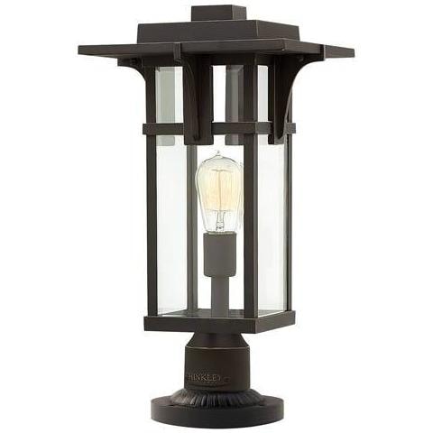1 Luce Da Esterno Piedistallo Luce Bronzo Lucidato A Olio Ip44, E27 - Foto 1
