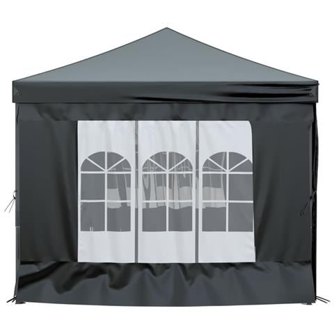 Tenda Per Feste Pieghevole Con Pareti Laterali Nero 3x6 M - Foto 9