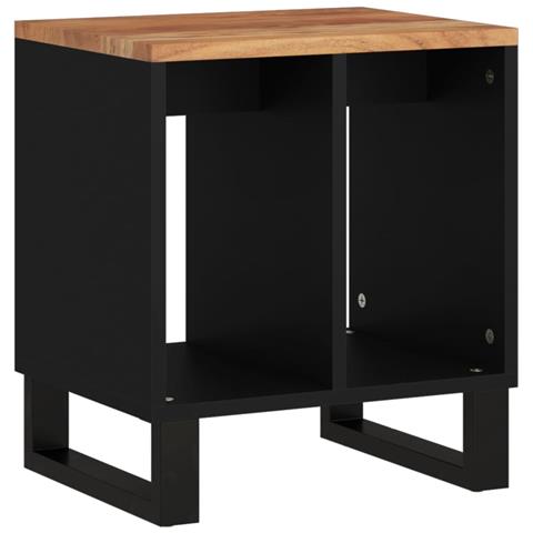Tavolino 40x31x46 Cm Legno Massello Acacia E Legno Multistrato - Foto 1