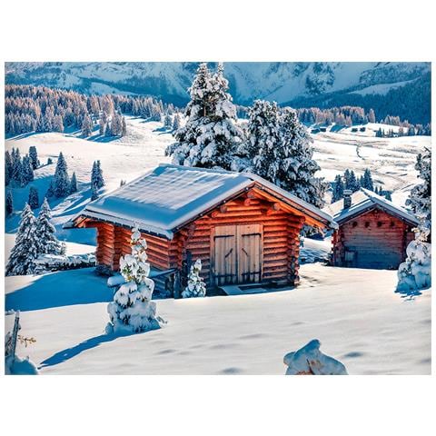 Parure Copripiumino Sacco Piumino Letto 100% Cotone Sogni D''oro Disegno Baita Dis. 70 Piazza E Mezza Baita - Foto 4