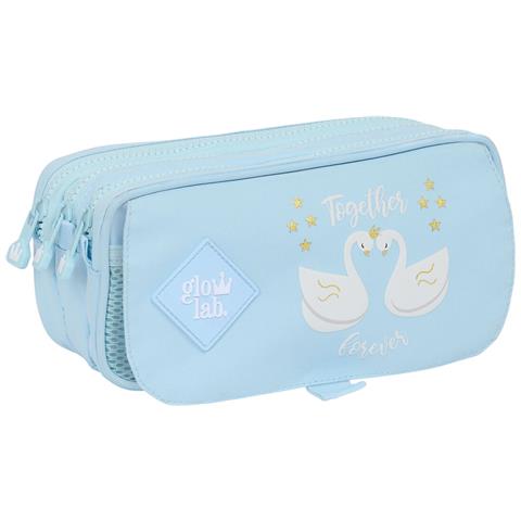 Portaoggetti Triplo Glow Lab Cisnes Azzurro Chiaro 21,5 X 10 X 8 Cm - Foto 1