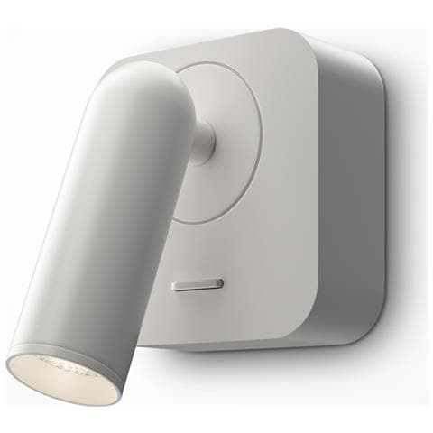 Applique Da Parete Moderno Mirax Metallo Bianco Luce Led Integrato 3w Ip20 - Foto 1