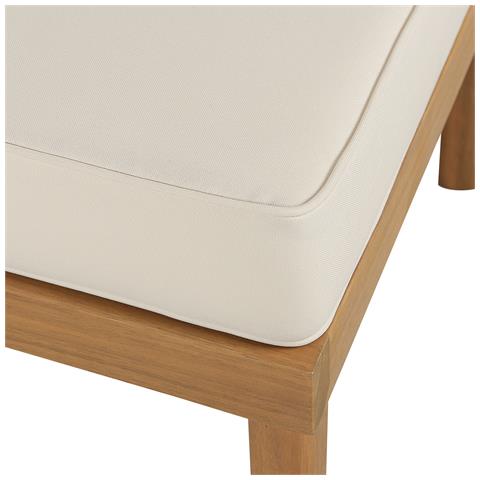 Ottomana Da Giardino Legno Acacia Chiaro E Beige Chiaro Baratti - Foto 2