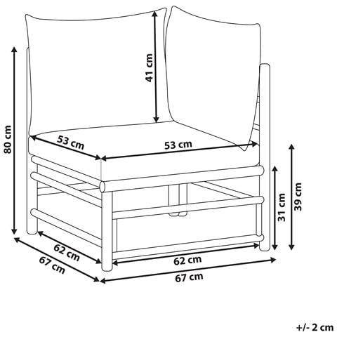 Modulo Da Giardino Angolare In Bambù Bianco Sporco Cerreto - Foto 2