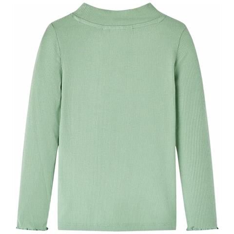 Maglietta Da Bambina Maniche Lunghe A Lupetto Menta Scuro 116 - Foto 2