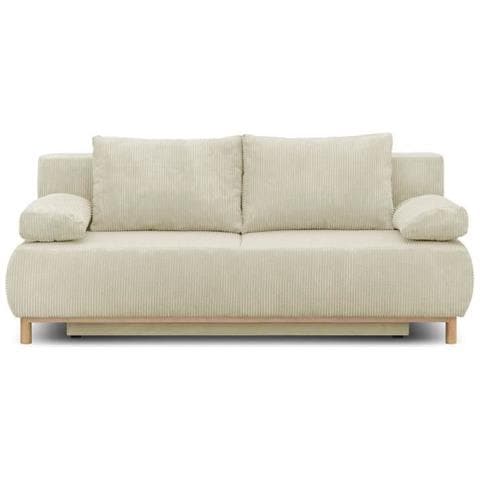 Panca Trasformabile A 3 Posti Mika - Velluto A Coste Beige - Contenitore - 192 X 84 X 93 Cm - Foto 1