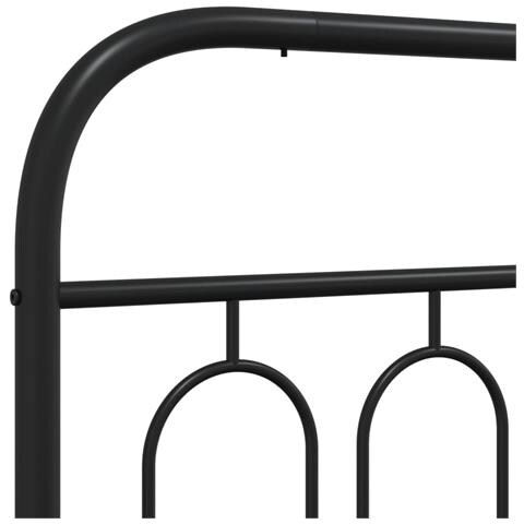 Giroletto Con Testiera In Metallo Nero 120x190 Cm - Foto 2