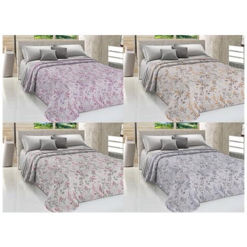 Copriletto Piquet Primavera Estate 100% Cotone Sofia Disegno Vittoria 1 Piazza E Mezza Rosa - Foto 2