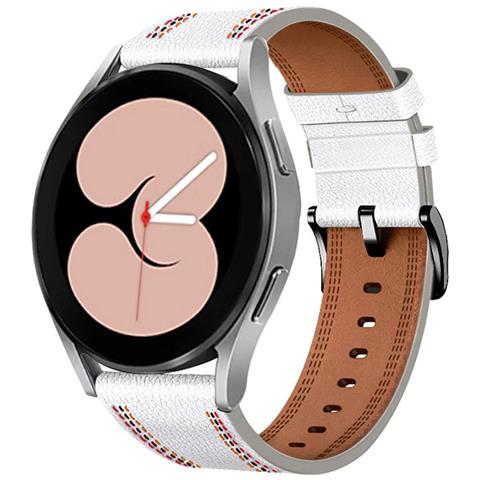 Cinturino Orologio In Pelle Per Huawei Gt3 White 20 Mm - Foto 1