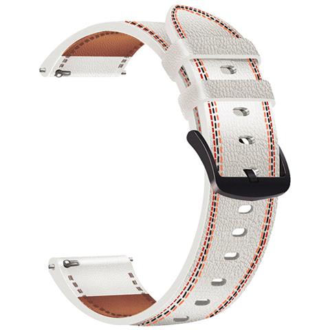 Cinturino Orologio In Pelle Per Huawei Gt3 White 20 Mm - Foto 2