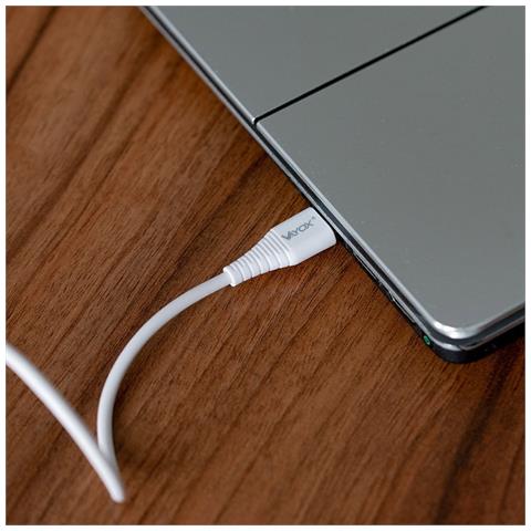 Cavo Usb 3 In 1 Micro Usb, Usb-c, Lightning 1m Bianco Va0122 Vayox - Foto 8