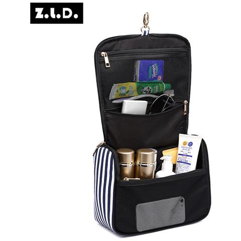Borsa Da Trucco In Tela A Righe Modello 2 - Foto 2