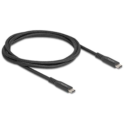 Cavo USB 20 Gbps USB Type-C maschio per maschio PD 3.0 100 W E-Marker 1 m metallo nero - Foto 1