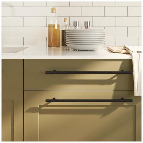 Maniglie Per Mobili 20 Pz Nere 320 Mm In Acciaio Inox - Foto 1