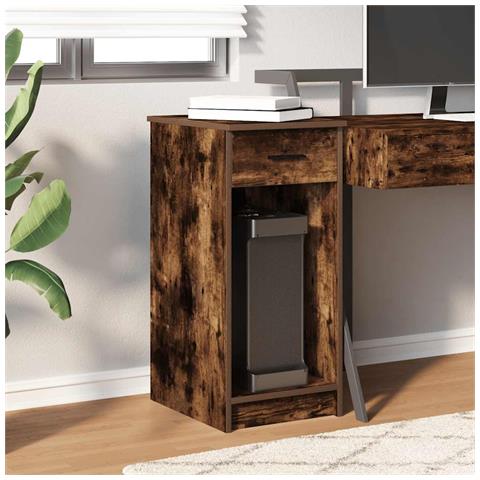 Supporto Per Computer A Torre Con Cassetto Rovere 35x45x77 Cm - Foto 3