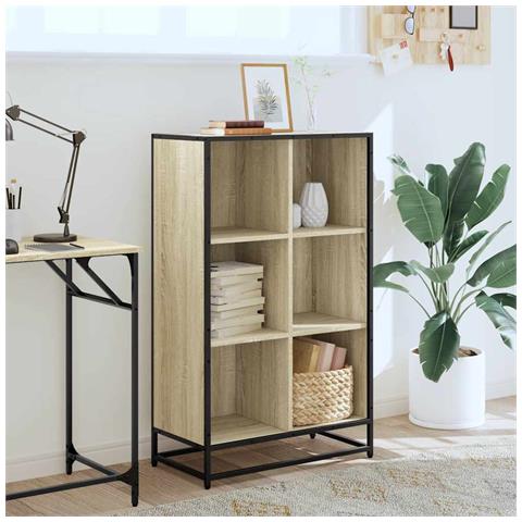 Libreria Rovere Sonoma 65,5x33x107,5 Cm In Legno Multistrato - Foto 3