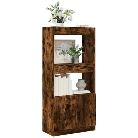 Credenza Rovere Fumo 63x33x140 In Truciolato - Foto 1