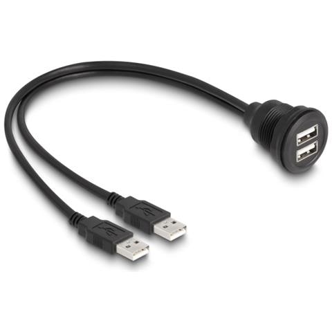 Cavo USB 2.0 da 2 x USB Tipo-A maschio per 2 x USB Tipo-A femmina per dispositivo integrato da 1 m nero - Foto 1
