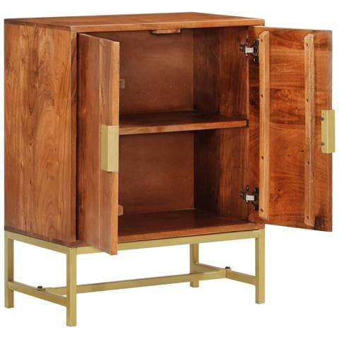 Credenza 60x35x75 Cm In Legno Massello Di Acacia - Foto 2