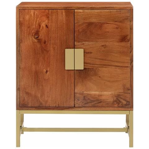 Credenza 60x35x75 Cm In Legno Massello Di Acacia - Foto 3