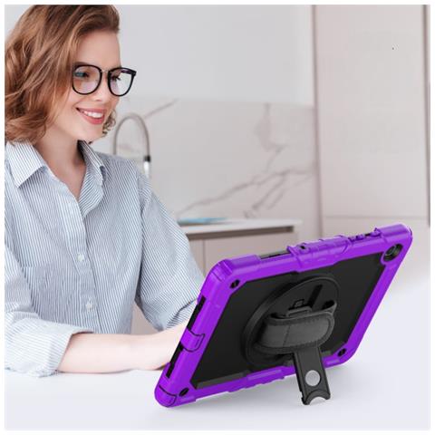Custodia Difensiva Con Protezione Schermo Per Samsung Galaxy Tab A7 T500 Viola - Foto 2