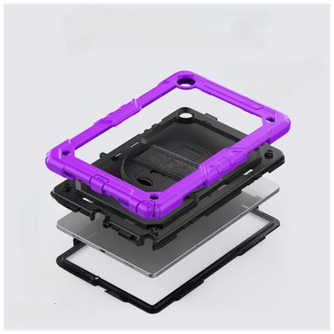 Custodia Difensiva Con Protezione Schermo Per Samsung Galaxy Tab A7 T500 Viola - Foto 5