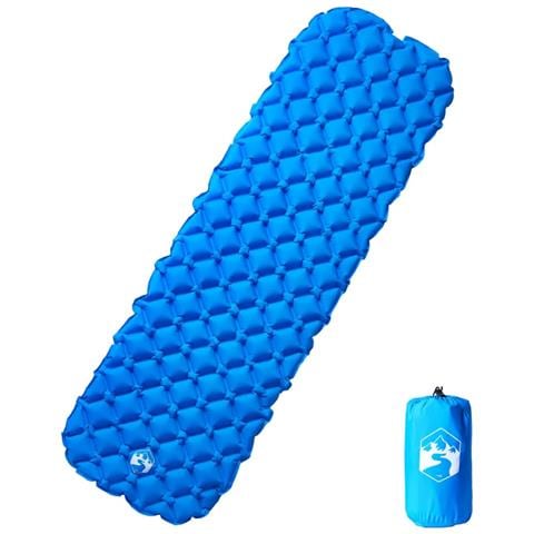 Materasso Campeggio Gonfiabile 1 Persona Blu Marino 190x58x6 Cm - Foto 2