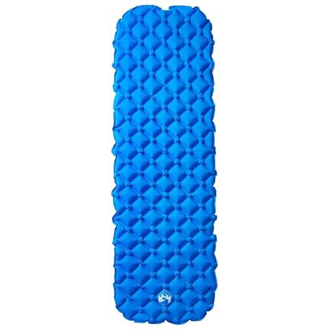 Materasso Campeggio Gonfiabile 1 Persona Blu Marino 190x58x6 Cm - Foto 1