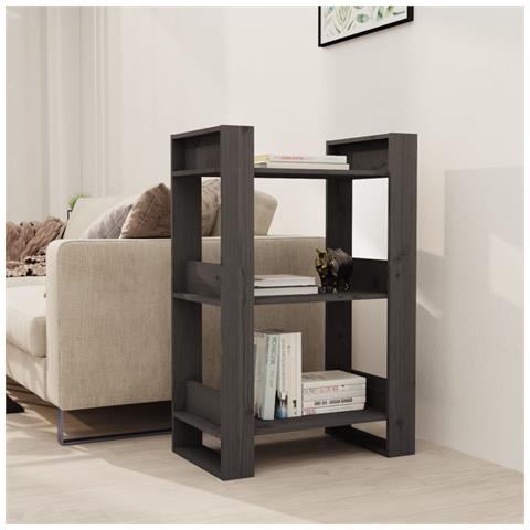 Lusso Casadino - Libreria/divisorio Grigio 60x35x91 Cm In Legno Massello Di Pino - Foto 8
