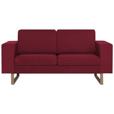 Lusso Casadino -  Divano A 2 Posti In Tessuto Rosso Vino - Foto 2