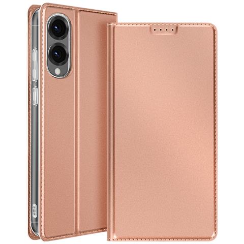 Custodia Per Samsung Galaxy S25 Edge Con Supporto Pieghevole Per Video, Rosa Champagne - Foto 1