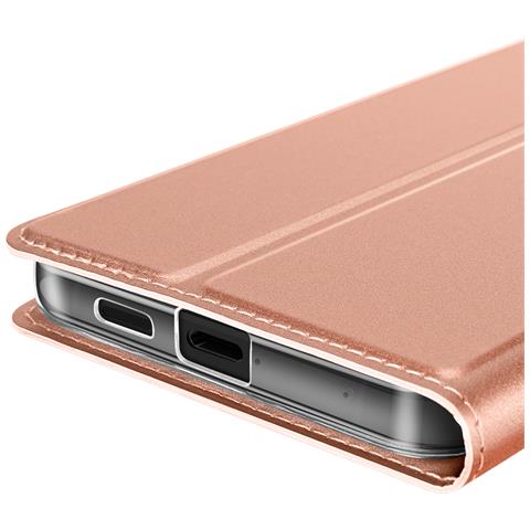 Custodia Per Samsung Galaxy S25 Edge Con Supporto Pieghevole Per Video, Rosa Champagne - Foto 5