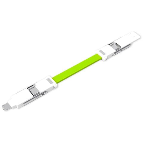 Cavo Dati Portachiavi Multifunzionale 6 In 1 - Green - Foto 4