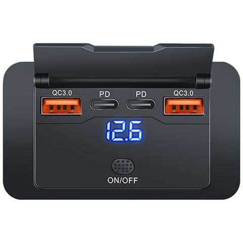 Caricatore Usb Per Auto Con Interruttore Di Tensione 4 Porte Dual Qc Dual Pd - Foto 1