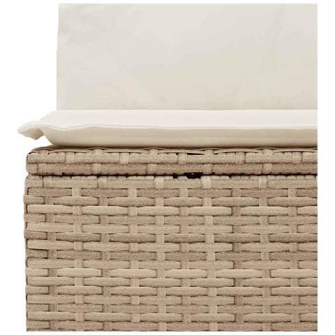 Set Divano da Giardino 6 pz con Cuscini Beige in Polyrattan - Foto 9