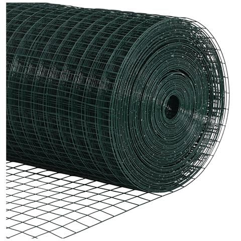 Recinzione in filo saldato con 11 pali a U Verde 1.5x25 m Acciaio - Foto 9