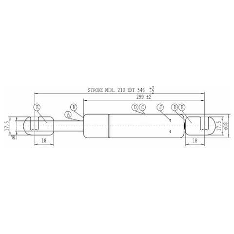 Molla A Gas 546mm 140 N Fiat 5147419 - Foto 2