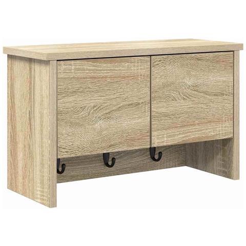 Appendiabiti a muro con porta rovere sonoma 50 x 20 x 30 cm - Foto 1