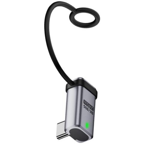 Adattatore Angolato Usb-c Femmina A Usb-c Maschio 240w 120gbps Con Cordino (2 Pezzi) Silver - Foto 3