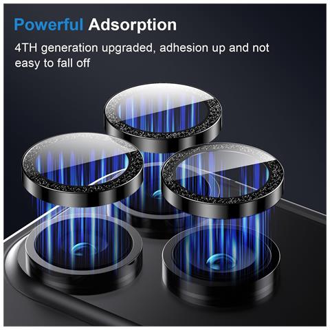 Protezione Obiettivo Fotocamera Glitterata Scintillante Compatibile Con Iphone 17 Pro/17 Pro Max - Hd, Antigraffio - Foto 3