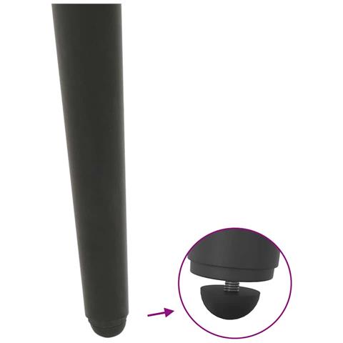 Gambe per Tavolo Consolle Forma Conica 4 pz Antracite 72-73 cm Acciaio - Foto 9