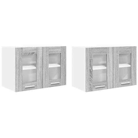 Armadio pensile Riga 2 pcs Grigio Sonoma 60 x 31 x 40 cm - Foto 1