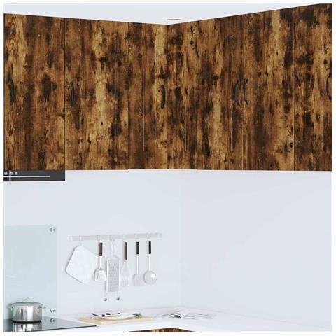 Pensile cucina Rovere fumé 57 x 57 x 80 cm Legno multistrato - Foto 2