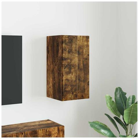 Mobile TV da parete Rovere fumé 30 x 31 x 60 cm - Foto 2