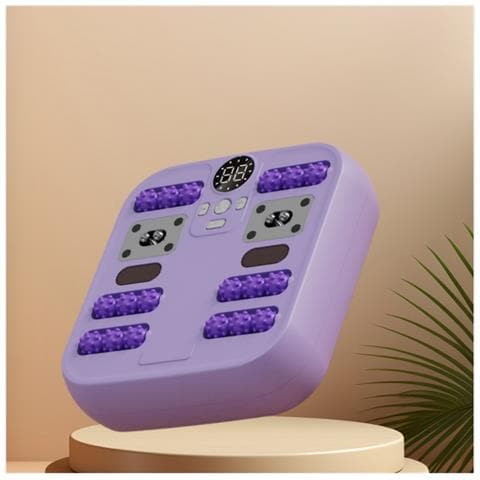 Massaggiatore Smart Per Piedi E Schiena Con 10 Livelli Di Intensità E Terapia Del Calore - Massaggio Profondo Con Impastamento E Rotolamento Purple - Foto 2