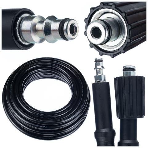 Tubo Alta Pressione 15m M22-qc - Click Connect, Oplot Nylon, 200 Bar | Compatibile Con Idropulitrici Lavor Modelli Vari - Foto 1