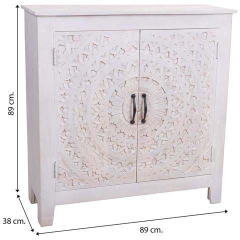 Mobile Da Ingresso In Legno E Metallo Rifinito Artigianalmente 89x38x89 - Foto 8